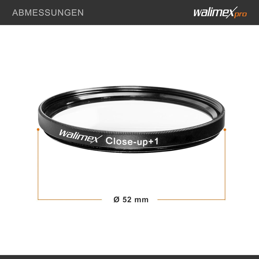 Walimex 17855 Close up Makrolinsen-Set 52 mm inkl. 0.0125 Dioptrien 52 mm Single, 52 mm Single