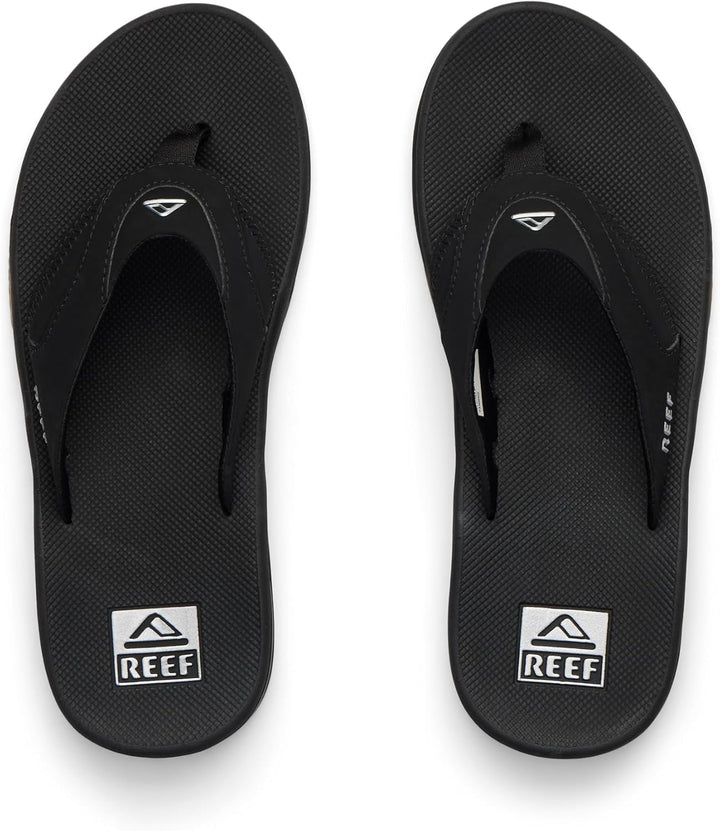 Reef Herren Fanning Flipflop 36 EU Schwarz Black Silver Bls, 36 EU Schwarz Black Silver Bls