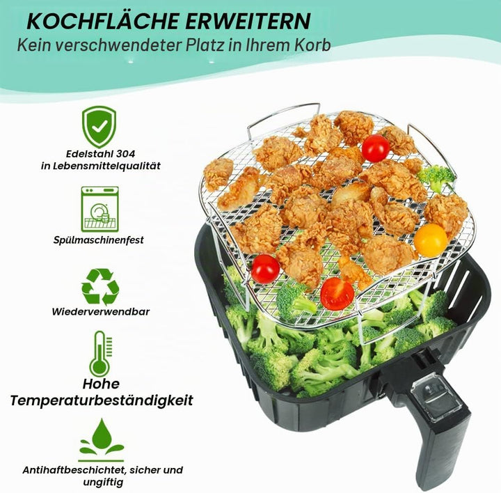 YQL Heissluftfritteuse Zubehör für Cosori Heissluftfritteuse 5,5L XXL/6,4L, Ninja Heissluftfritteuse