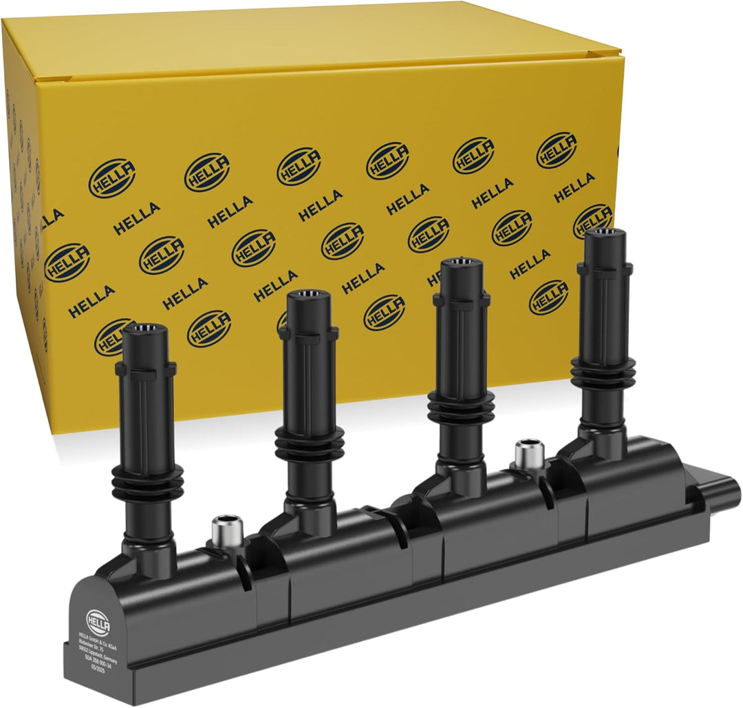 HELLA 5DA 358 000-341 Zündspule - 12V - 7-polig - Blockzündspule - geschraubt
