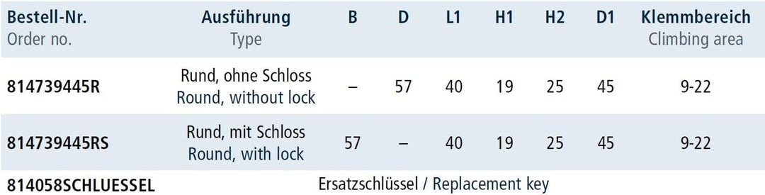 Yacht Steel Edelstahl Bodenheber/Einlassgriff mit Schloss, rund, 57mm AISI316/A4