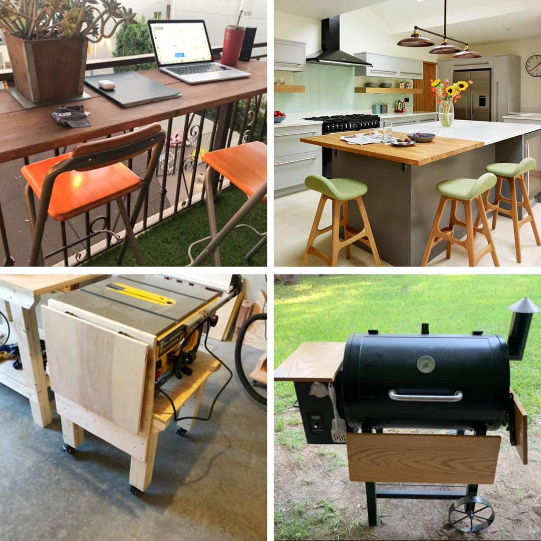 YUMORE Klappkonsole Schwerlast 500mm Regalträger Klappbar Schwarz - 2 Stück Metall Klappkonsolen Wan