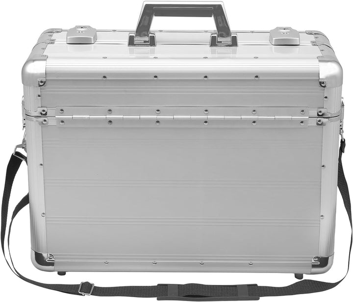 anndora Pilotenkoffer Businesskoffer TSA Schlösser Aluminium Oberfläche - Silber, Silber
