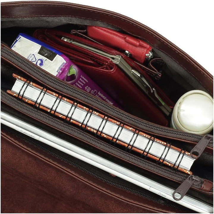 Ledershop24 Leder Damen Umhängetasche Schultertasche Festivaltasche Handtasche Tasche 28 cm vers. Fa