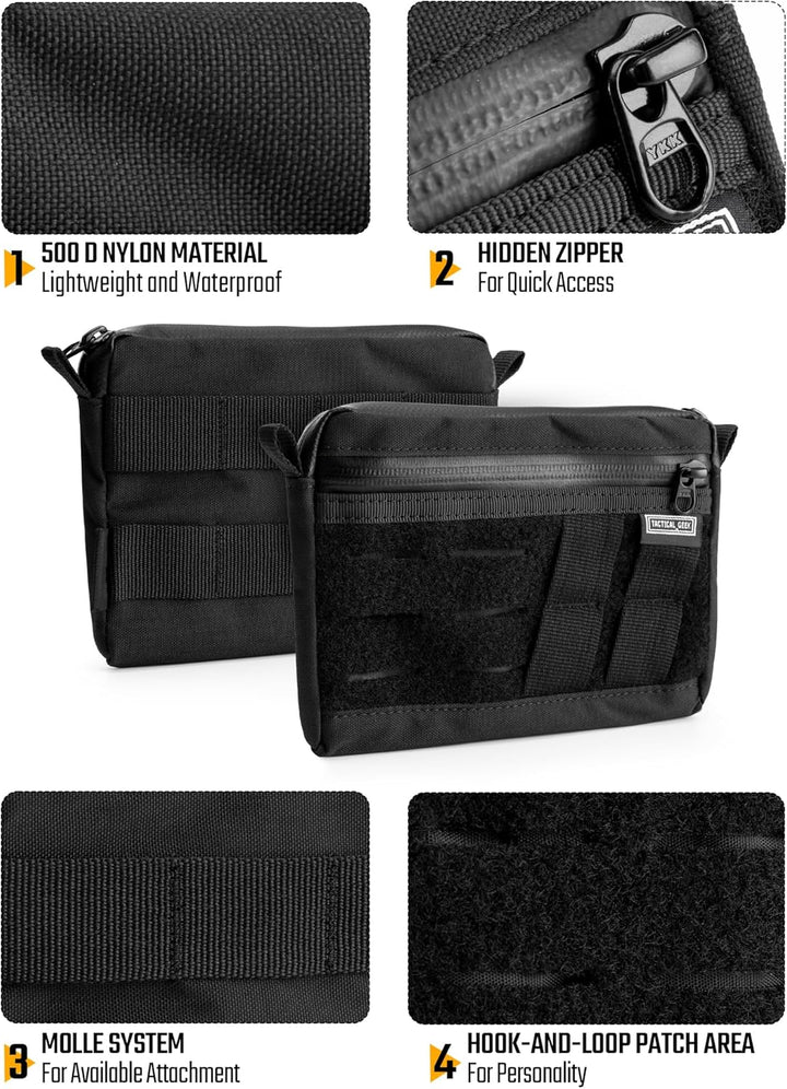 TACTICAL GEEK Block H EDC Tasche, Nylon Multifunktions Tasche, Mehrere Tragemöglichkeiten Tasche mit