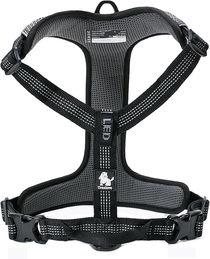 TRUE LOVE Hundegeschirr Outdoor Adventure II Reflektierende Weste mit 2 Leinenbefestigungen passende
