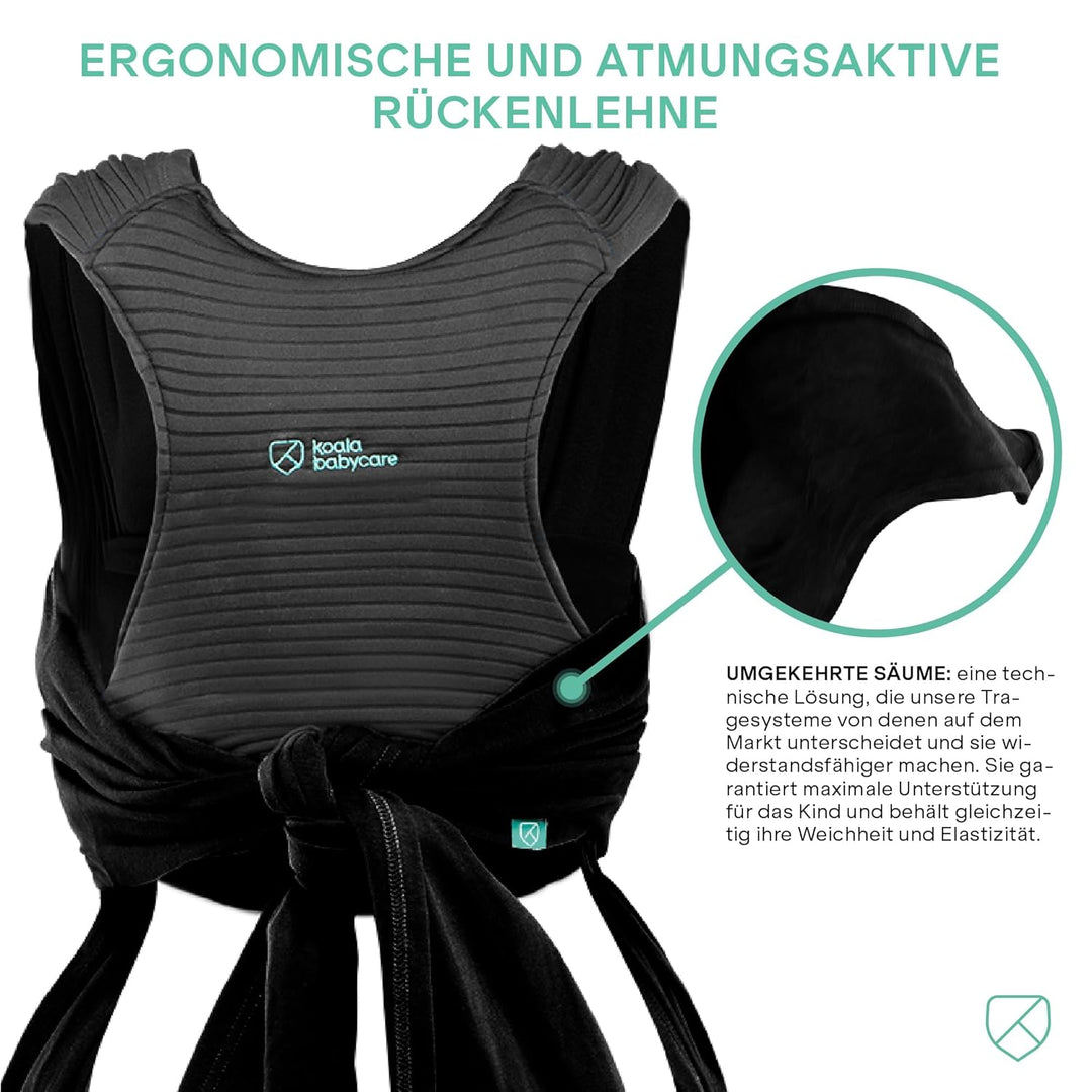 Koala Babycare Babytragetuch - Einfach anzuziehen - Elastisches Tragetuch bis zu 15 kg - Verstellbar