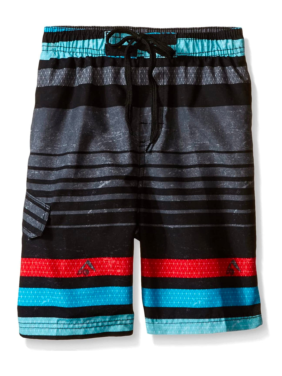 Kanu Surf Jungen Badehose Static Geo Quick Dry Beach Board Shorts Swim Trunk L Echo Schwarz, L Echo
