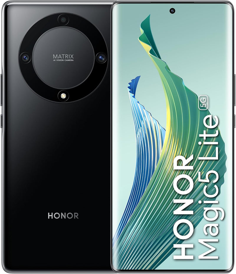HONOR 5109AMAA Magic5 Lite 5G 6GB/128GB Schwarz (Midnight Black) Dual SIM, Magic5 Lite 5G 6+128