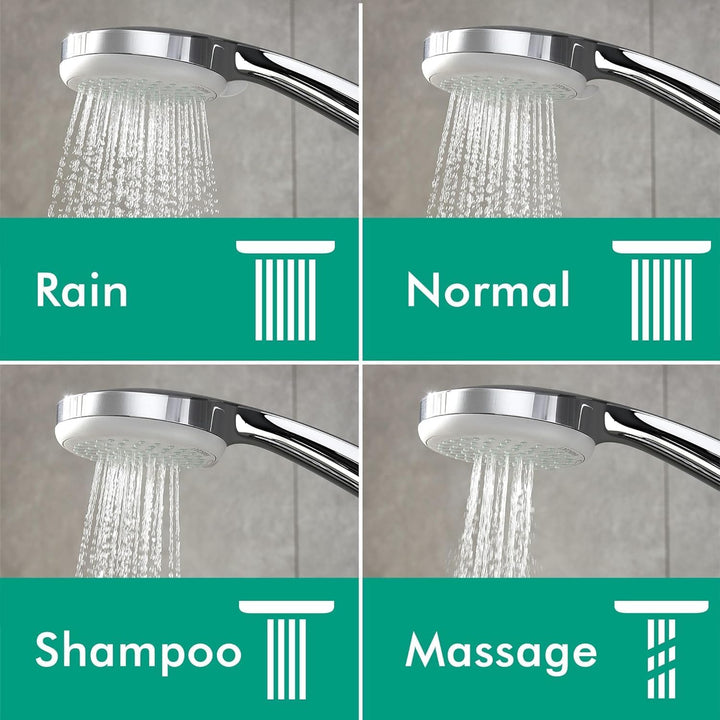 hansgrohe Croma 220 Air Duschsystem Reno (5 Strahlarten) Chrom, Kopfbrause 220 mm / 1 Strahlart