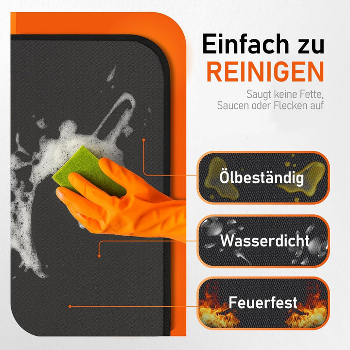 CNARIO Feuerfeste Unterlage 154 x 100cm Feuerschutzmatte- Hitzebeständig bis 980°C Hitzeschutzmatte-