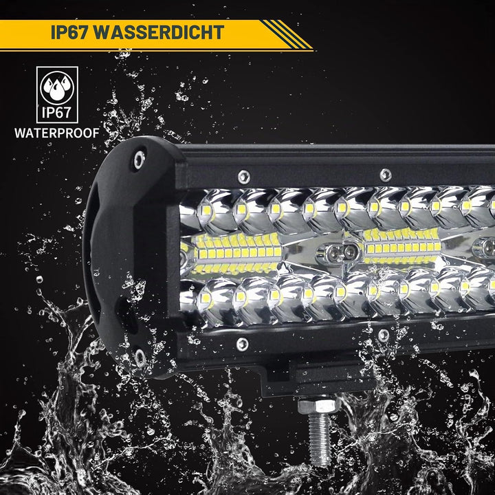 Willpower 23 Zoll 58CM 480W Led Arbeitsscheinwerfer Bar + Magnet Halterungen + Kabelbaum Led Scheinw