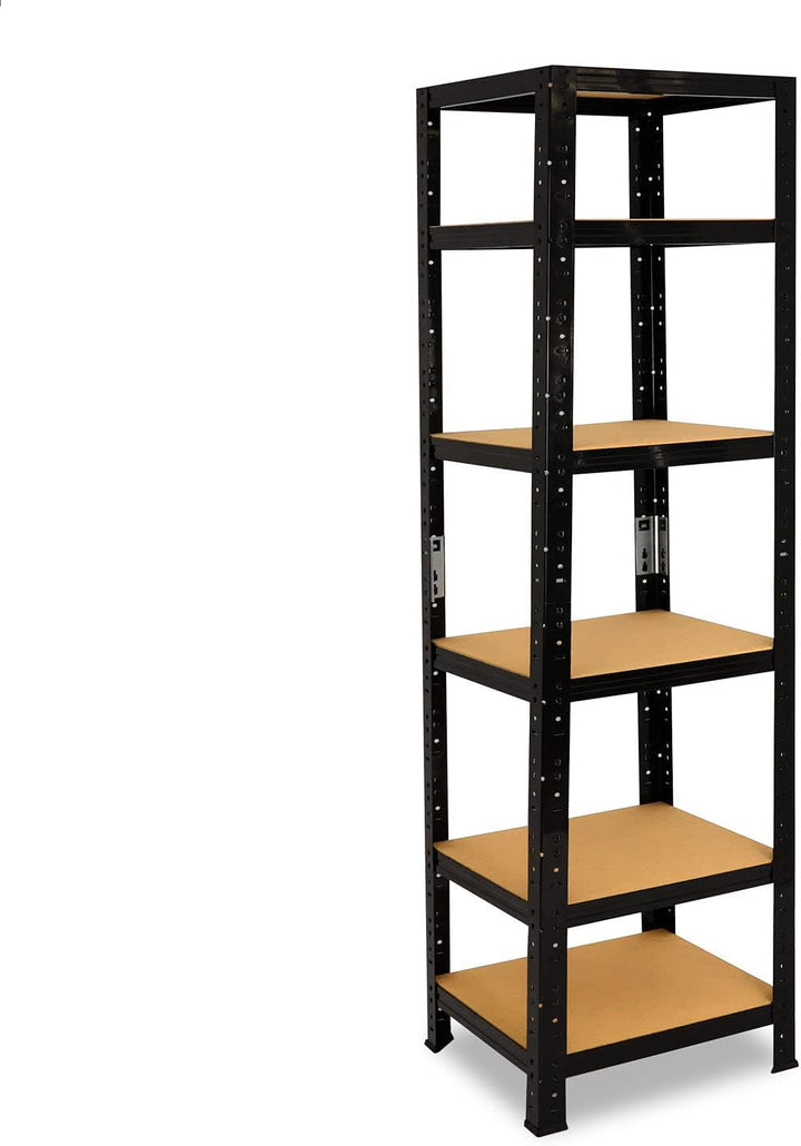 shelfplaza® 180x40x40cm Black Schwerlastregal schwarz/Metallregal schwarz 6 Böden à 145kg Tragkraft/