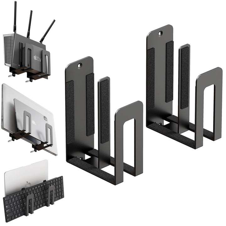 sciuU Laptop Wandhalterung - Dual Layer Universalhalter für 2 Geräte ≤38mm - Metall Wandregal für La