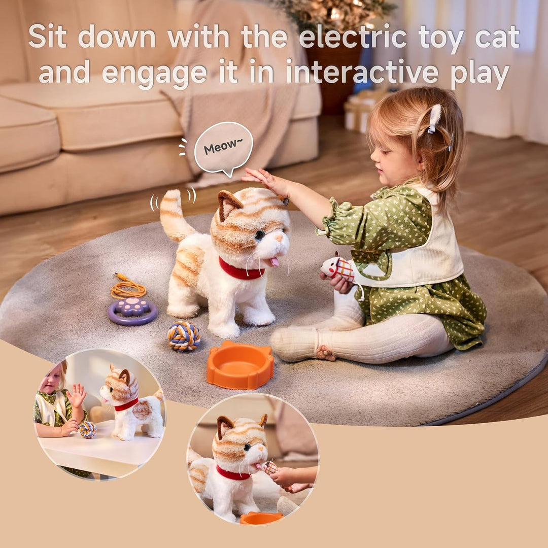 OR OR TU Katze Spielzeug Kinder Plüsch Kätzchen Elektronische Haustiere mit Ferngesteuerter, Interak