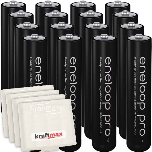 16er Pack Panasonic Eneloop PRO XX AAA/Micro Akkus - Neueste Generation - 950 mAh Hochleistungs Akku