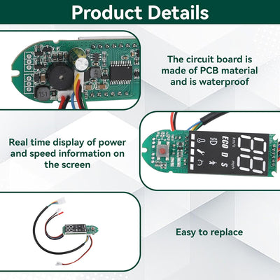 HERCHR Elektroroller Armaturenbrett, 8,5–10 Zoll Elektroroller Armaturenbrett Platine Datenanzeige B