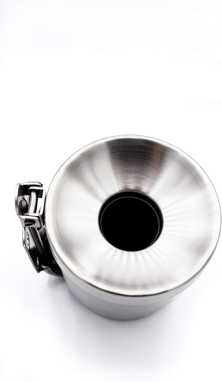 Edelstahl Kipp Wandaschenbecher 0,6 L (90 x100mm). Sicherheitsaschenbecher für Gastronomie und Zuhau