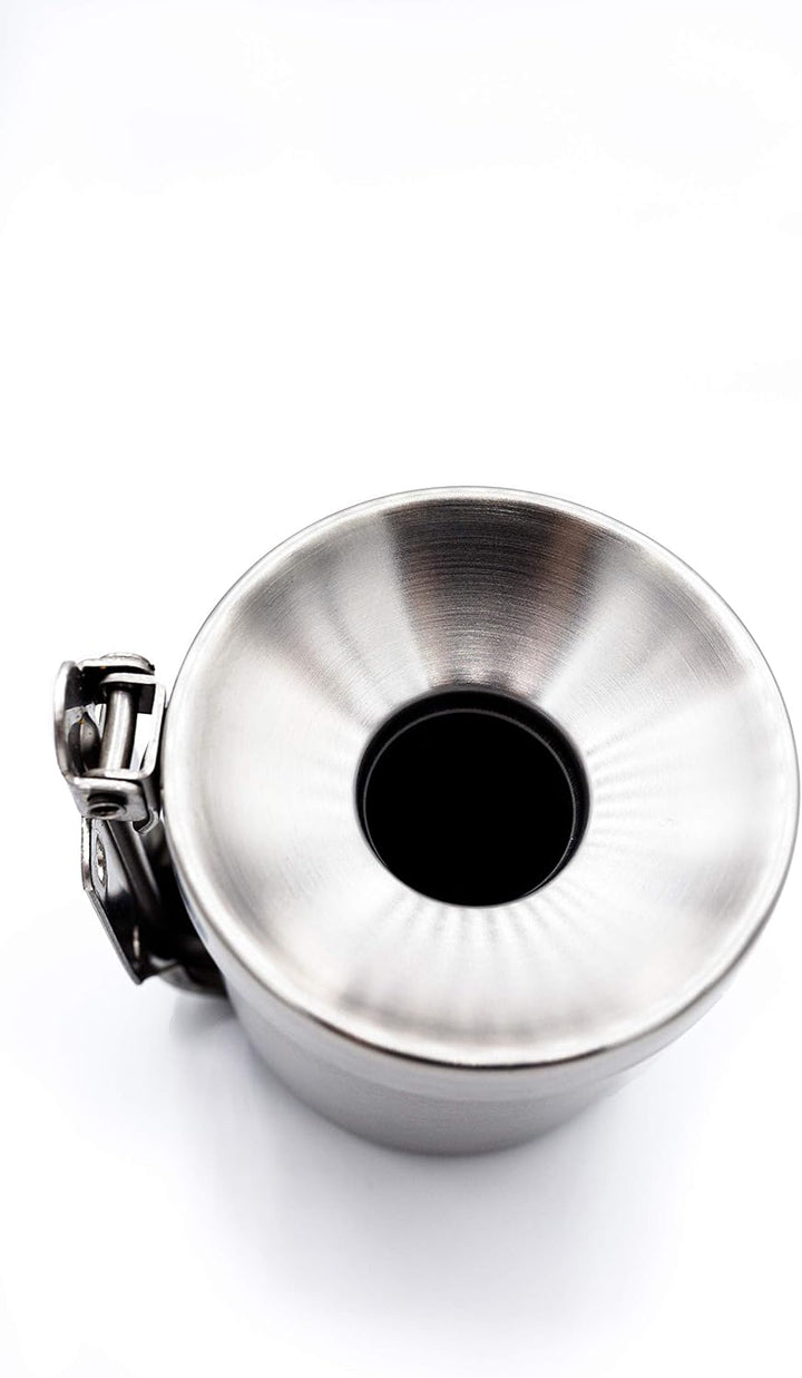 Edelstahl Kipp Wandaschenbecher 0,6 L (90 x100mm). Sicherheitsaschenbecher für Gastronomie und Zuhau