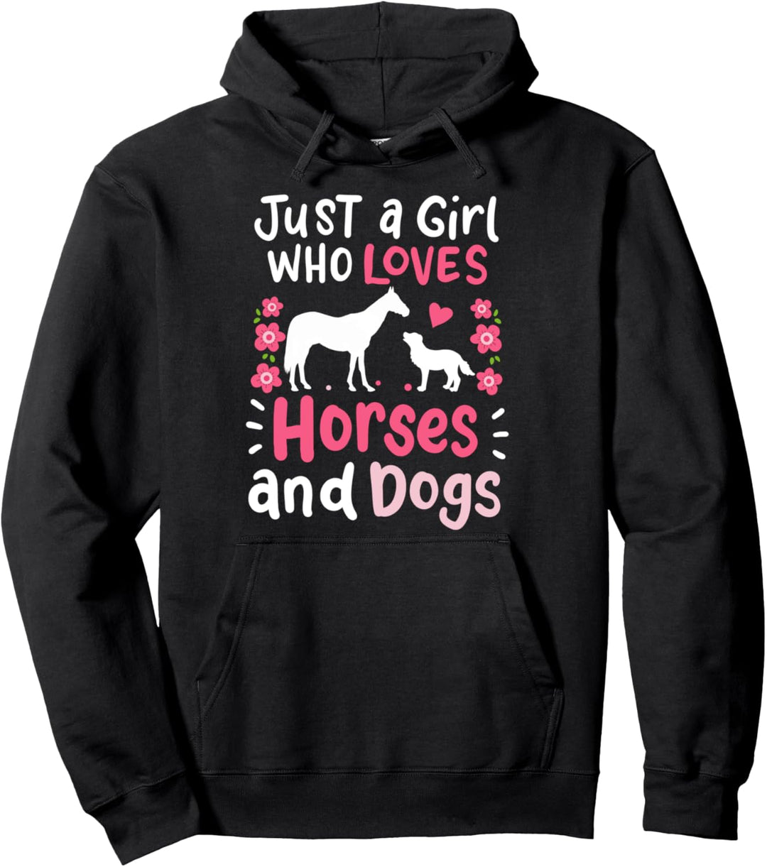 Horse Just a Girl Who Loves Horses and Dogs Scheune Pullover Hoodie