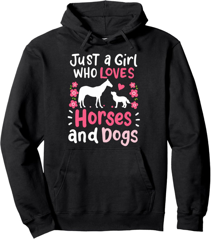 Horse Just a Girl Who Loves Horses and Dogs Scheune Pullover Hoodie
