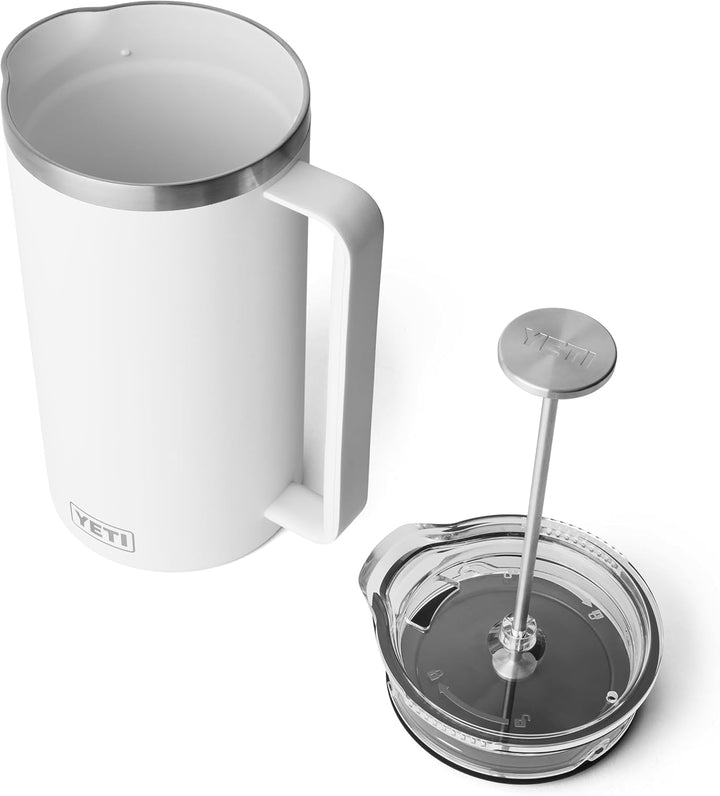YETI Rambler Stempelkanne Mit DuraSip Keramikbeschichtung, White, 64 oz (1.9 L), White
