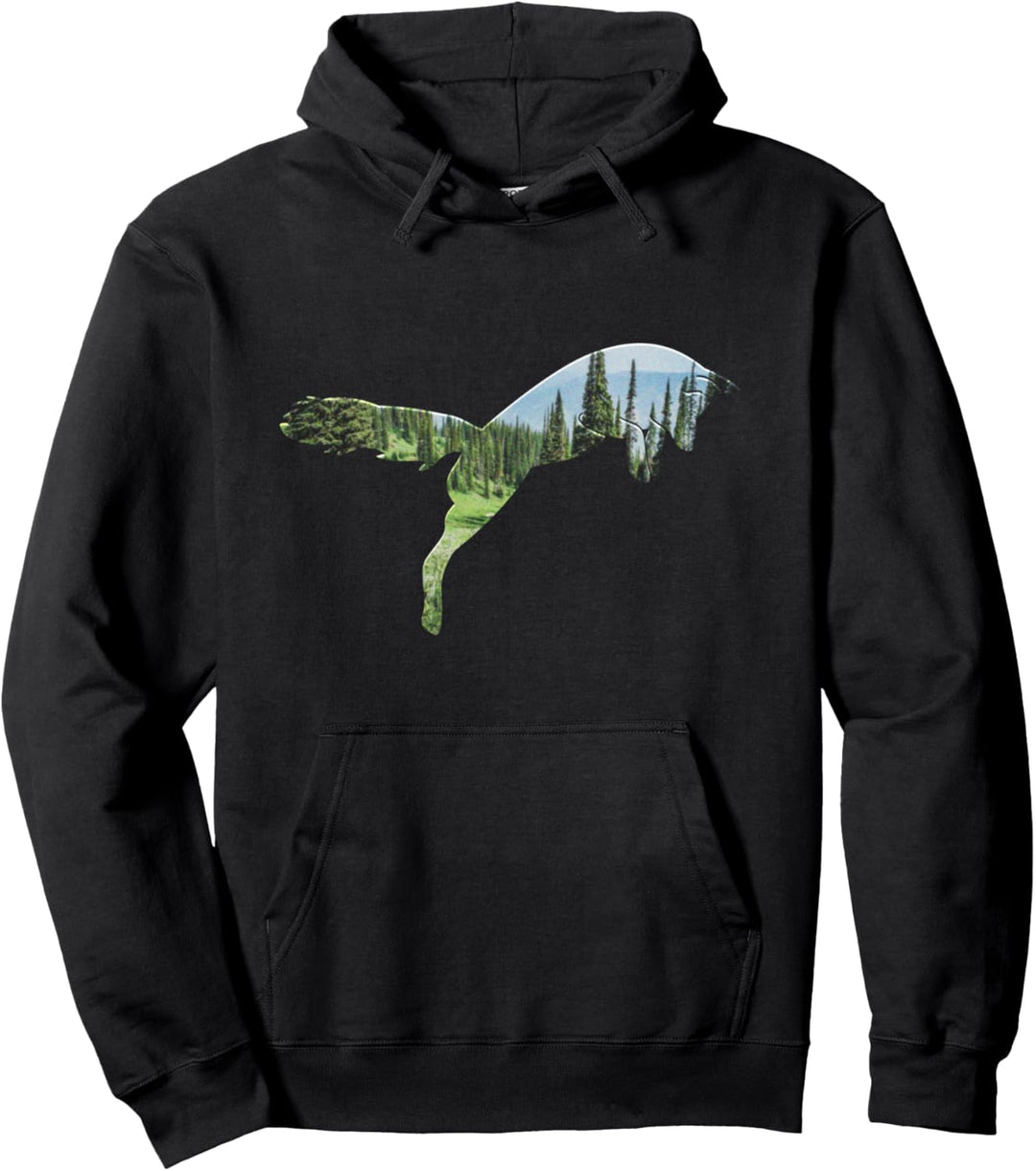 Fuchs Silhouette Wiese Wildlife Wildnis Natur Pullover Hoodie