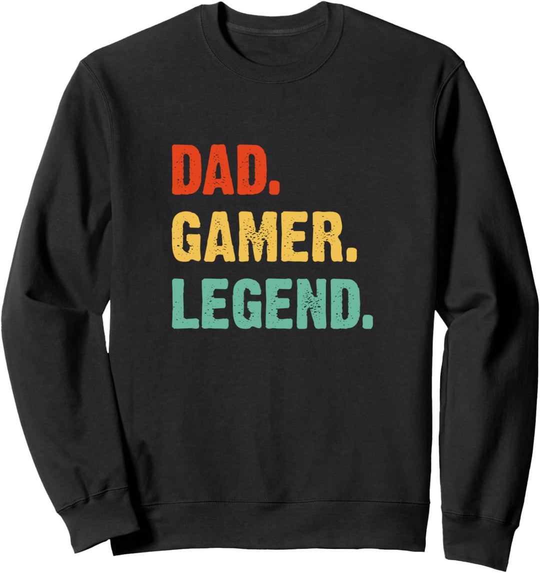 Lustiger Gamer Dad Legend Männer Papa Videospieler Daddy Gaming Sweatshirt