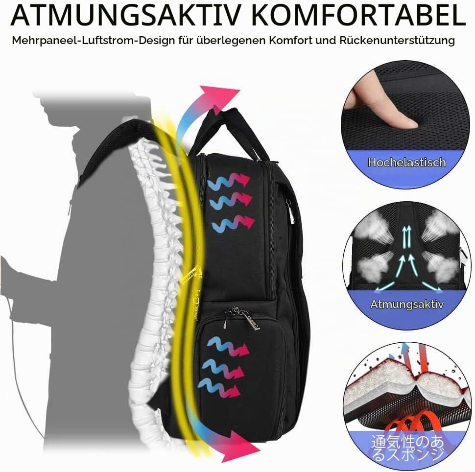 CADeN Kamerarucksack,Wasserabweisend Fotorucksack Camera Backpack &amp; Casual Travel Bag mit USB für DS