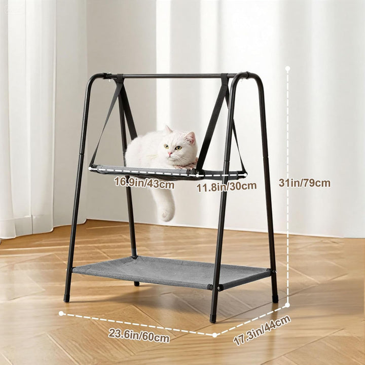 Etagen-Katzenschaukel Hängebett, Kätzchen-Hängematten mit Kissen, erhöhte Schaukeln für Katzen und K