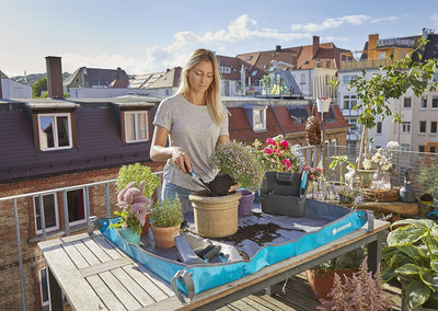 Gardena City Gardening Pflanzmatte M: Arbeitsunterlage für Pflanzarbeiten/Umtopfarbeiten, wasserabwe