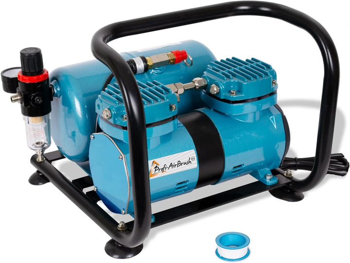 Airbrush Kompressor Duo-Power Efficient - Das Airbrush-Kit mit Doppel/Zweizylinder mit Schutzgehäuse