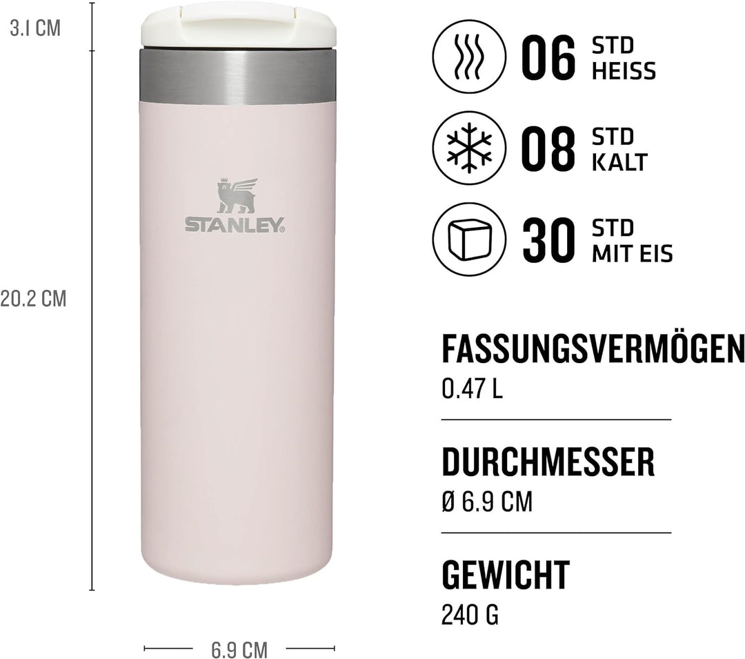 Stanley Aerolight Transit Thermobecher 0.47L - Hält 6 Stunden Heiss - Spülmaschinenfest - Kaffeebech