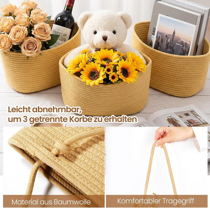 Hängender Organizer, Hängeorganizer Mit Haken, Wand Hängen Tasche Zum3-Tier, Hängeregal Stoff Wand a