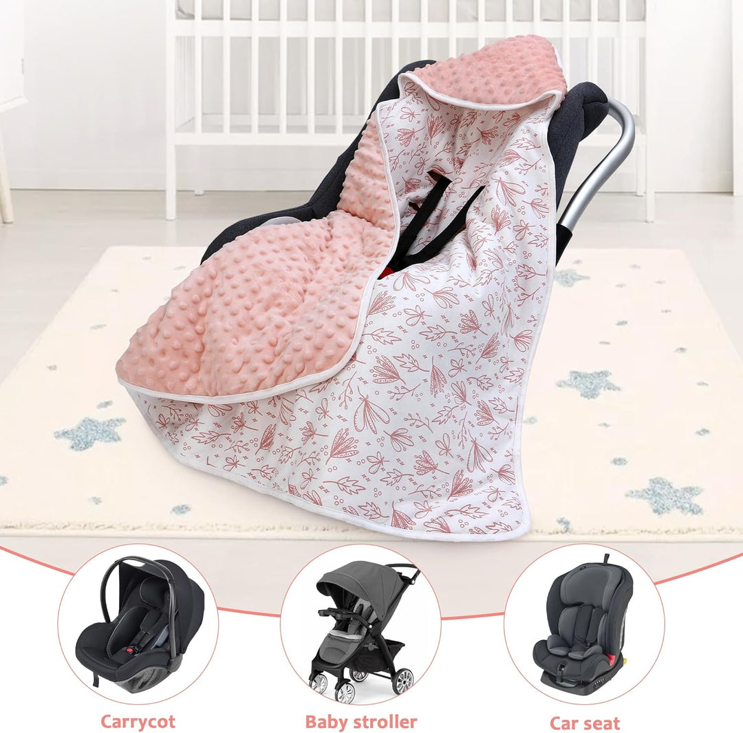 Baby Einschlagdecke für Babyschale 90x90cm Doppelseitig Gesteppte 100% Baumwolle Baby Decke für Kind