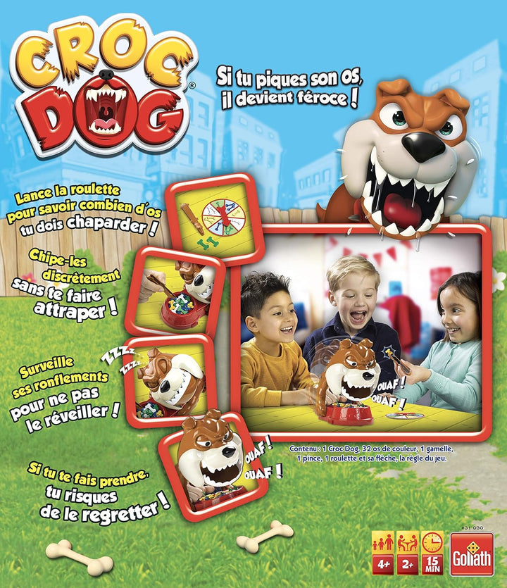 Goliath Croc Dog – Kinderspiel – ab 4 Jahren – Gesellschaftsspiel – Geschicklichkeitsspiel Ohne