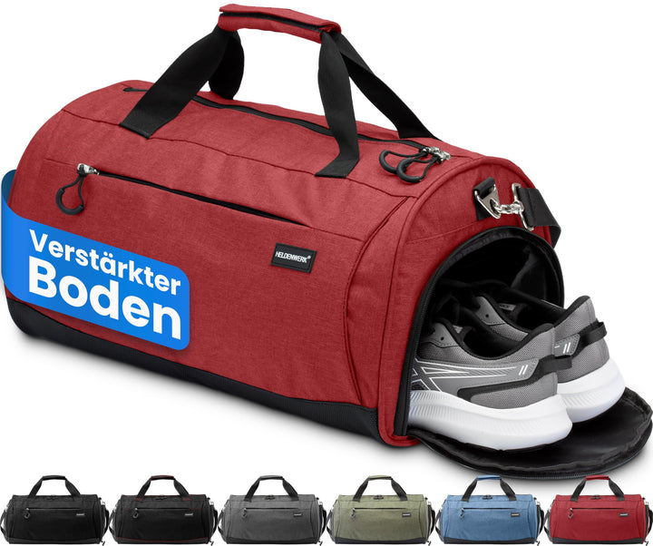 Heldenwerk® Sporttasche & Reisetasche für Damen und Herren klein I Trainingstasche mit Schuhfach und