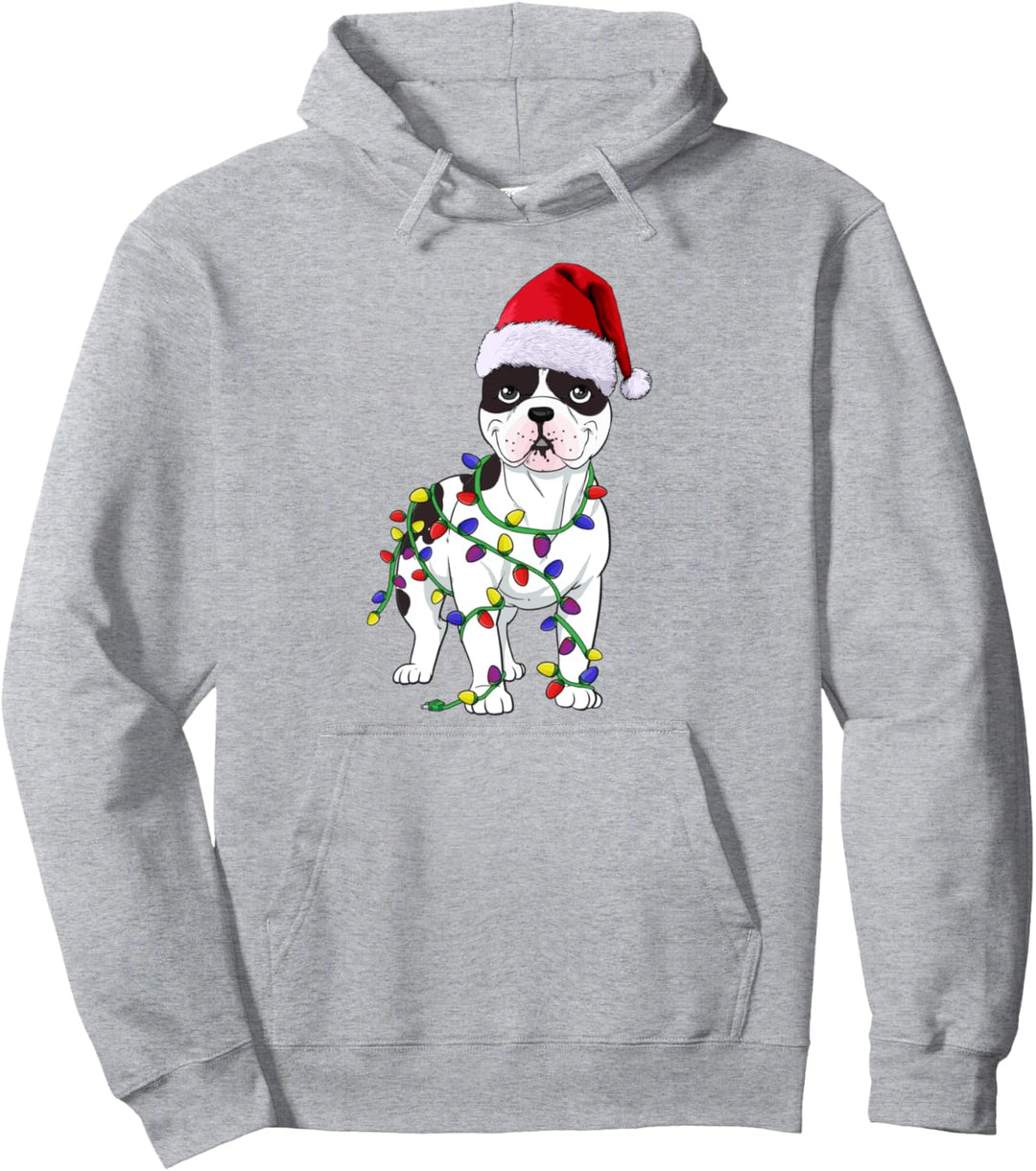 Französische Bulldogge Weihnachten Hundehalter Pullover Hoodie