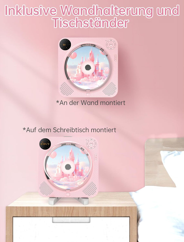 Bluetooth CD Player, Arafuna Tragbare CD Player mit Radio Lautsprecher and Fernbedienung, unterstütz