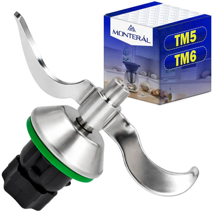 MONTERAL Teigmesser für Thermomix TM6 TM5 mit Dichtungsring - Messer für Vorwerk Küchenmaschine ist
