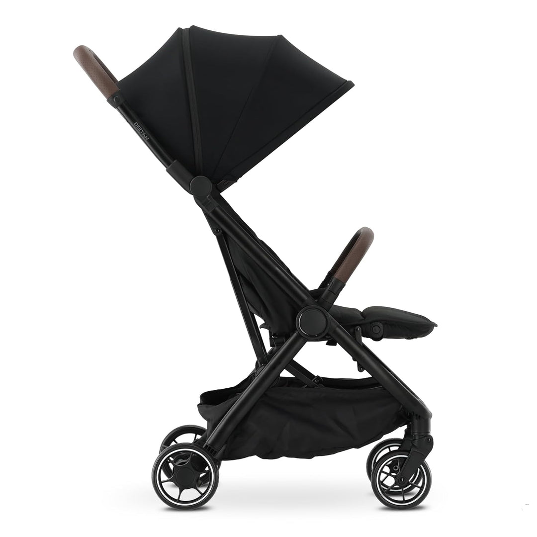 Deryan Air Reisebuggy - Leicht & kompakt - Handgepäckgrösse, faltbarer Reise-Kinderwagen mit Liegefu