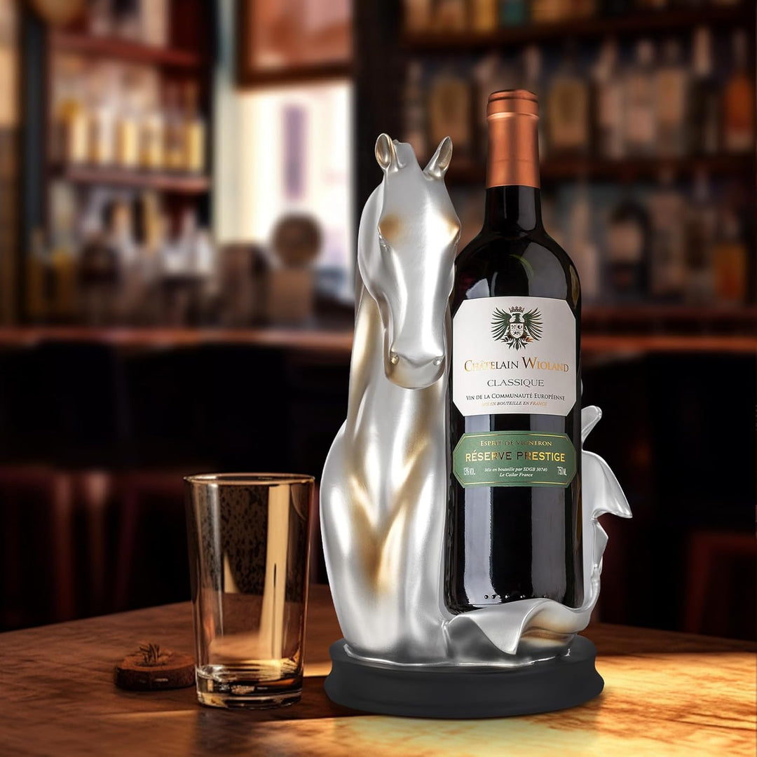 Weinflaschenhalter Weinregale Tischplatte Pferdestatue als Zuhause Küche Weinkeller Dekorative Aufbe
