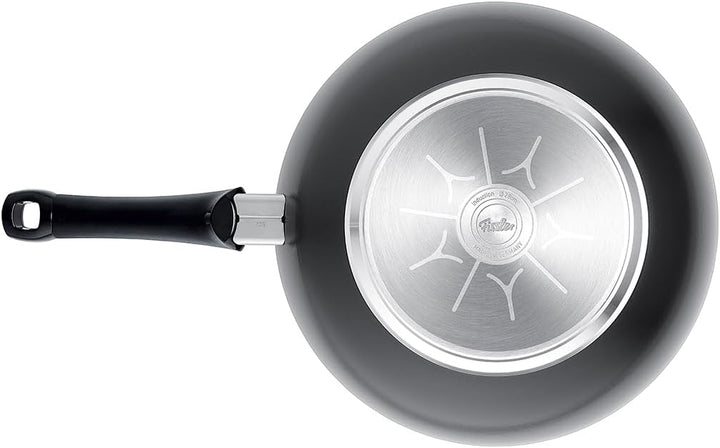 Fissler Ceratal Orbit Black/Aluminium-Wok (Ø 28 cm, 3,7 L) Keramik-Bratpfanne beschichtet antihaften