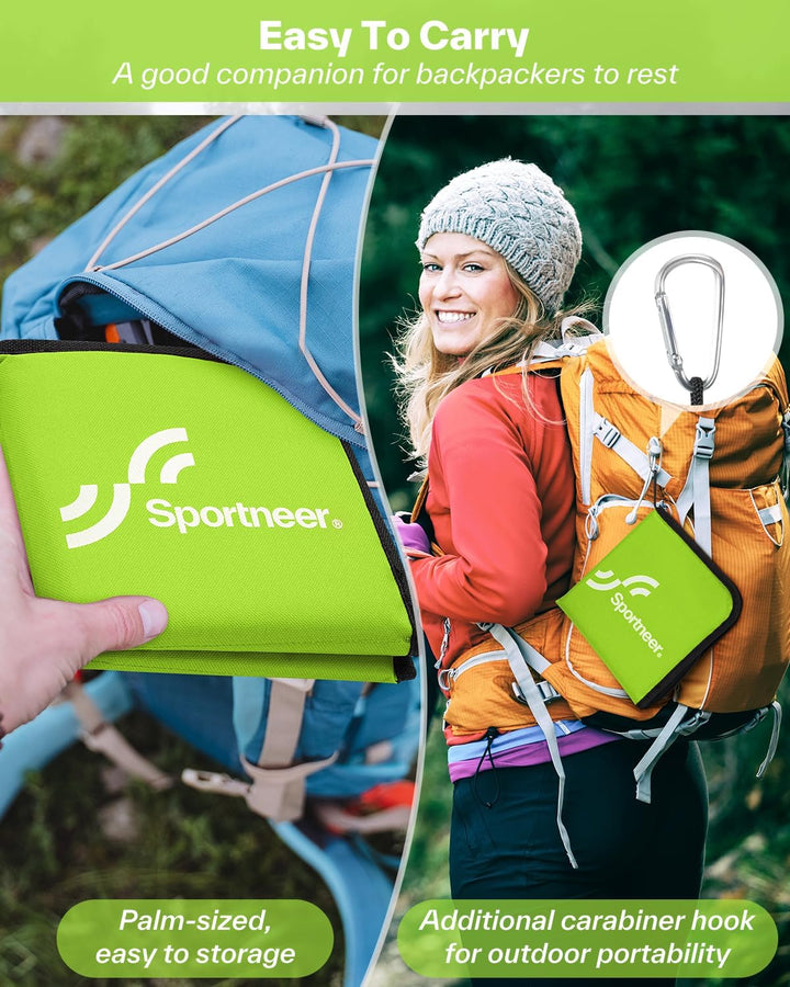 Sportneer Sitzkissen Outdoor, Sitzunterlage Outdoor Wasserdicht Oxford-Stoff Thermo Sitzkissen Faltb