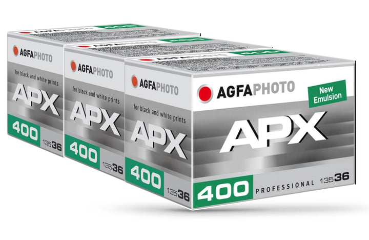 AgfaPhoto APX 400-36 Dreier Pack Schwarz/Weiss Bilderfilm Ohne Entwicklung 400 ASA 3 St., Ohne Entwi