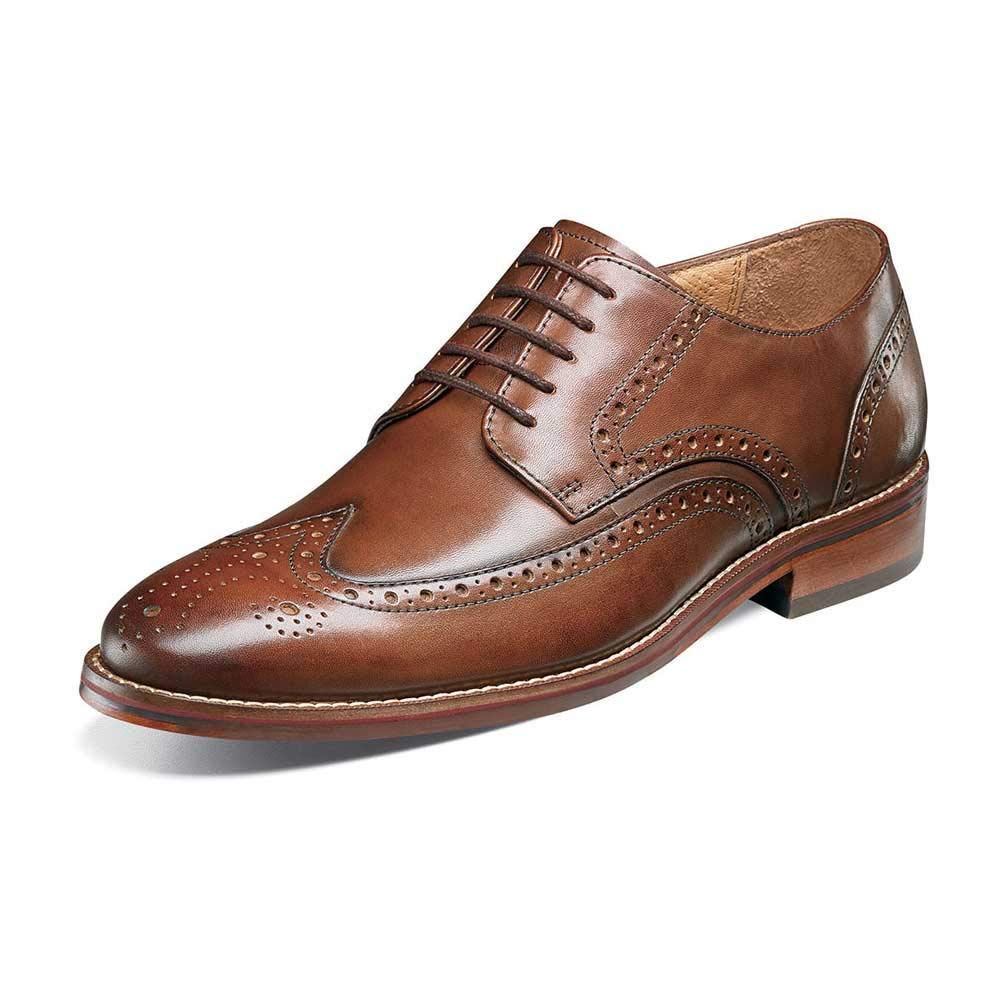 Florsheim Herren Salerno Wing Ox Oxford 41 EU Weit Cognac, 41 EU Weit Cognac