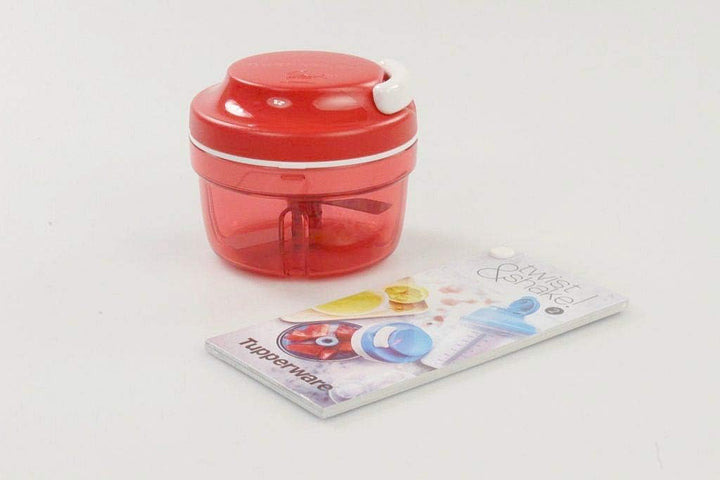 TUPPERWARE Chef Turbo-Chef rot D158 Zwiebelschneider + Rezeptkarte "Twist&Shake"