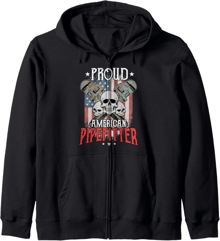 Pipefitter Gifts Funny Plumber Proud American Pipefitter Kapuzenjacke