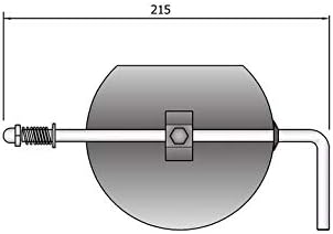 Edelstahl Drosselklappe für 150mm Rauchrohr unlakiert