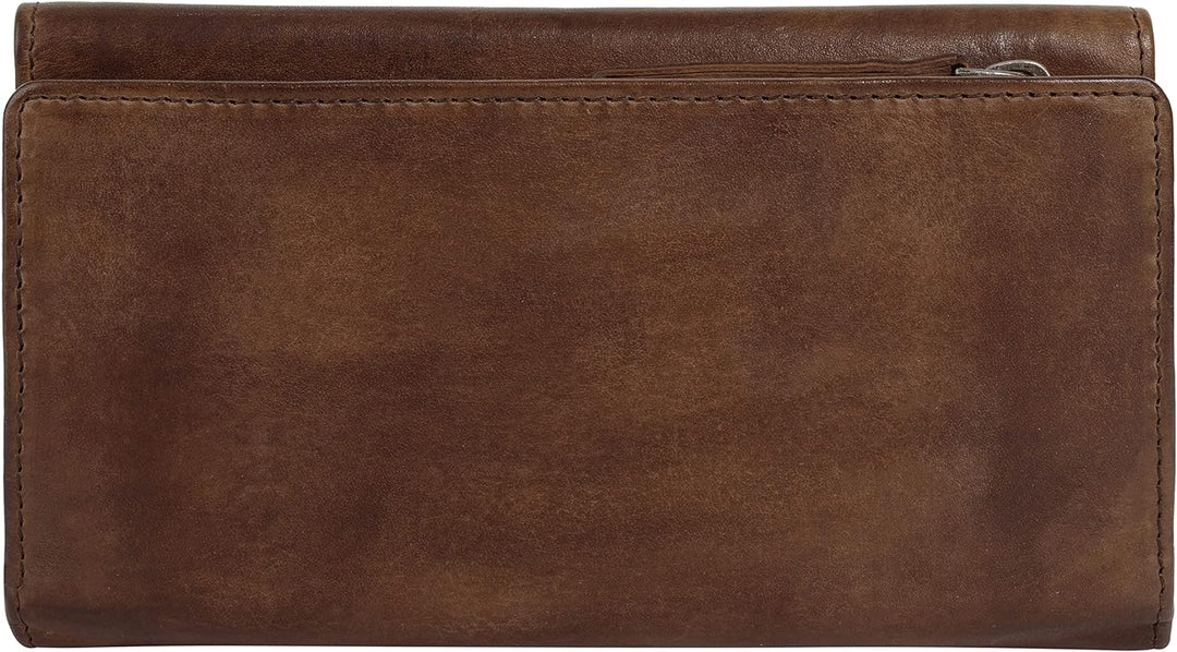 Spikes & Sparrow Geldbörse Echt Leder Cognac Damen - 021749